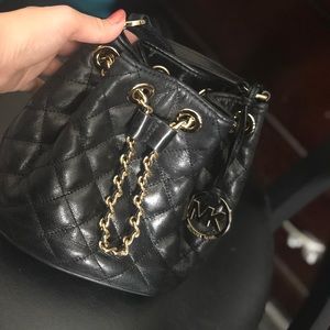 MICHAEL Michael Kors Frankie Quilted Small Bucket